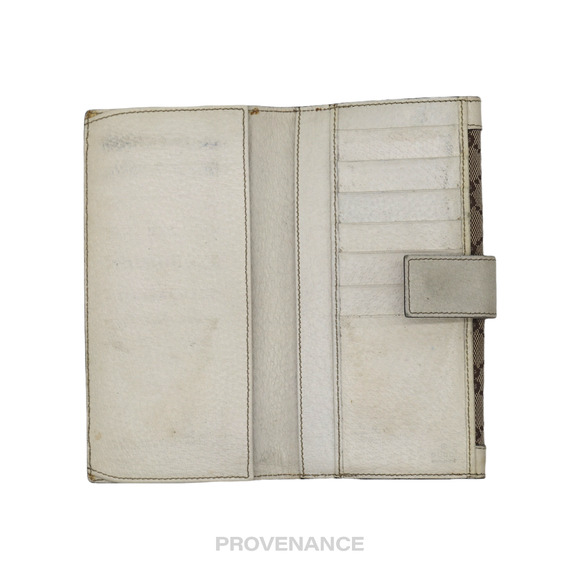 🔴 Gucci GG Canvas Long Wallet - White - Picture 6 of 9
